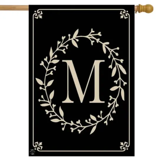 Briarwood Lane Classic Monogram Letter M House Flag Double-Sided 28" x 40" image {1}