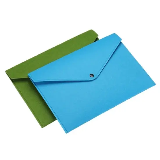 Unique Bargains Felt Envelope Office Business Travel Storage File Bags 2 Pcs image {5}
