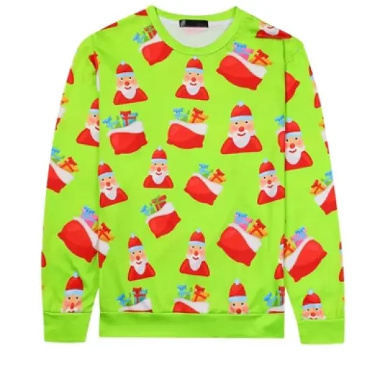 Lars Amadeus Men's Funny Graphic Christmas Printed Long Sleeves Sweatshirt image {7}