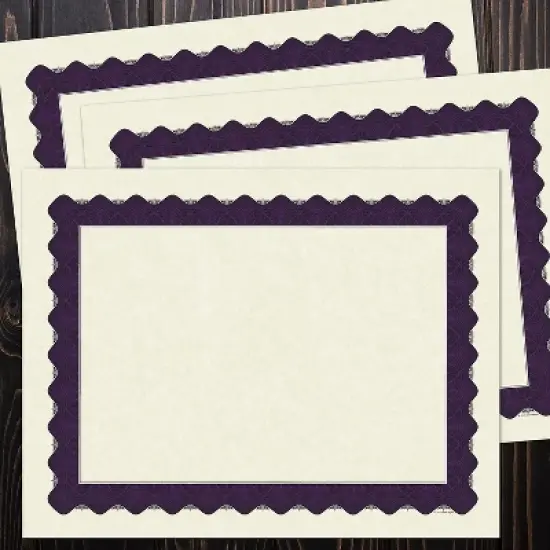 Great Papers Certificates 8.5" x 11" Beige and Matte Purple 100/Pack (961021) image {2}