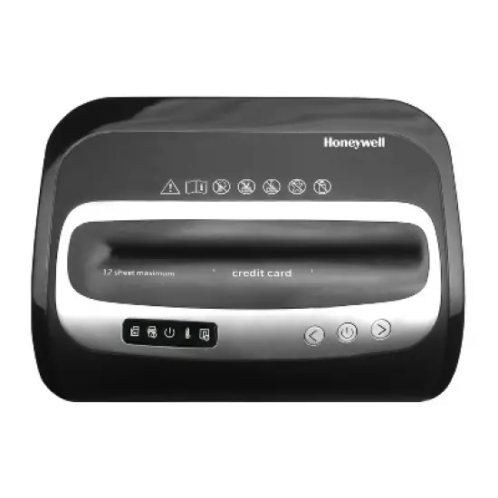 Honeywell 12 Sheet Micro Cut Paper Shredder for Home use Black: Automatic Start, Shreds Credit Cards, 5.28 Gallon Capacity image {4}