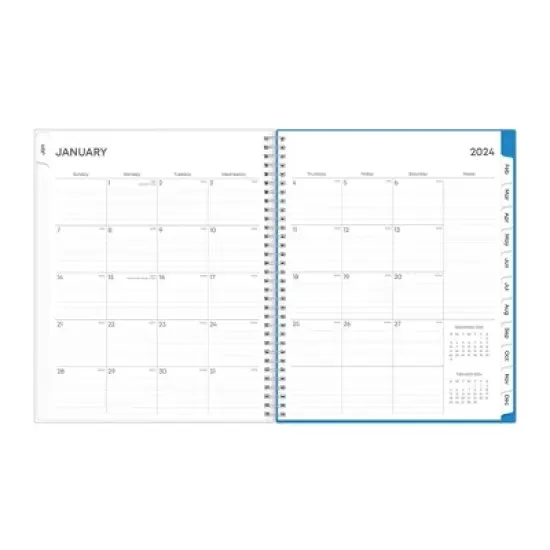 Blue Sky 2024 Planner 8.5"x11" Weekly/Monthly Frosted Cover Whitney Cool image {5}