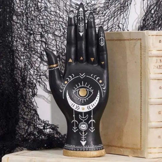 Gallerie II Mystical Palmistry Hand Decorative Halloween 9" Figurine image {2}