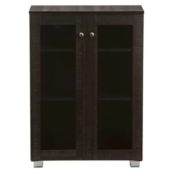 Mason Modern and Contemporary Multipurpose Storage Cabinet Sideboard - Dark Brown - Baxton Studio image {1}