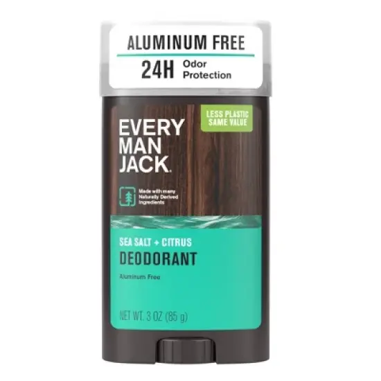 Every Man Solid Deodorant Jack Sea Salt + Citrus - 3oz image {1}