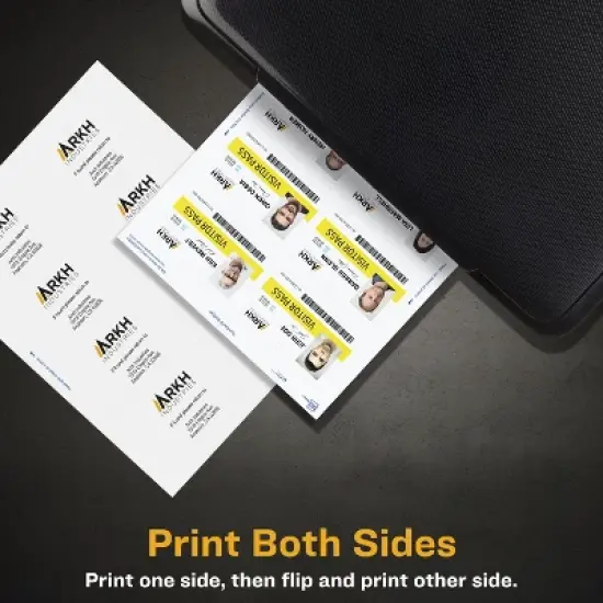 Avery Durable Wide ID Badges for Lanyards, Laser Printable on Both Sides, Blank White, 80 Total, 3.375" x 2.125" (61611) image {3}