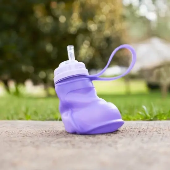 Sprout Ware Sip & Straw Pocket made from Silicone and Plants - 8oz image {3}