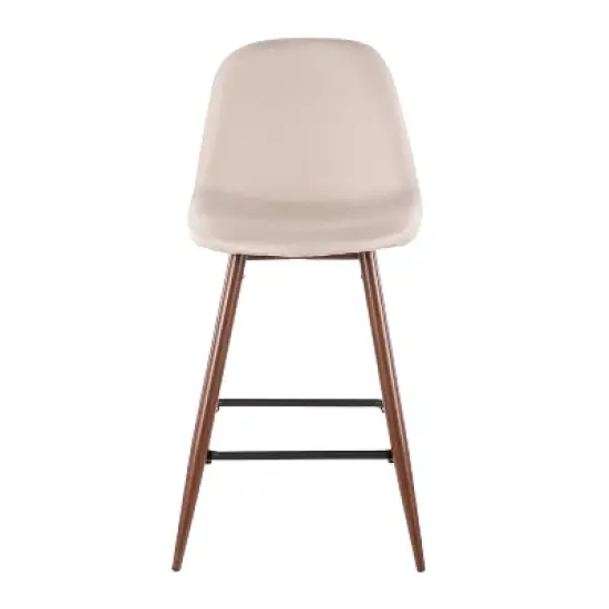 Set of 2 Pebble Mid-Century Modern Counter Height Barstools - LumiSource image {5}