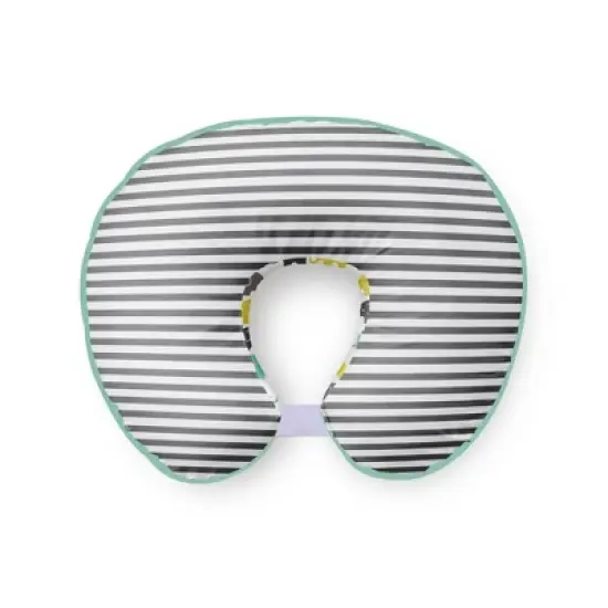 Bacati - 3 pc Elephants Mint Yellow Gray Hugster Feeding & Infant Support Nursing Pillow with 2 removable zippered covers image {2}