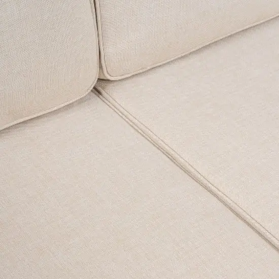 Gable 3-Seat Mid-Century Modern Roped Acacia Wood Outdoor Sofa with Cushions - JONATHAN Y image {2}