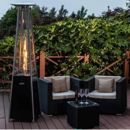 Garden Comfort 40000 BTU Portable Outdoor Flame Patio Heater Hammered Black image {8}