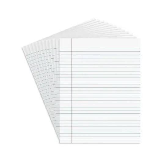Staples Notepads 8.5" x 11" Wide White 50 Sh./Pad 12 Pads/PK 154120 image {8}