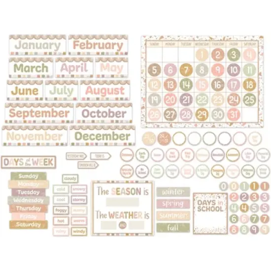 Teacher Created Resources&reg; Terrazzo Tones Calendar Bulletin Board Set, 115 Pieces image {1}