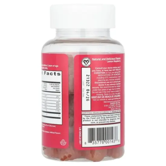 Gummi King Elderberry Gummi (Dietary Supplements), Natural Rasberry, 60 Count,Redish image {2}