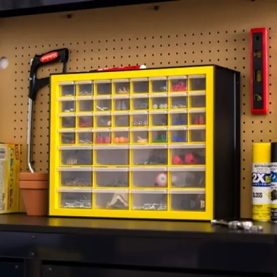 IRIS Drawer Parts Cabinet Black/Yellow image {5}