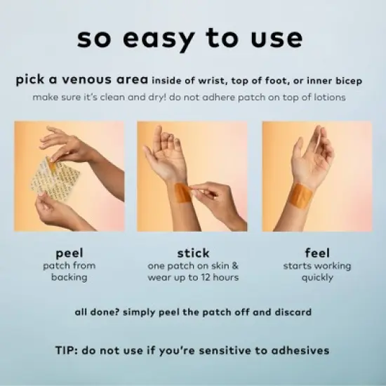 The Good Patch B12 Awake Plant-Based Vegan Wellness Patch - 4ct image {5}