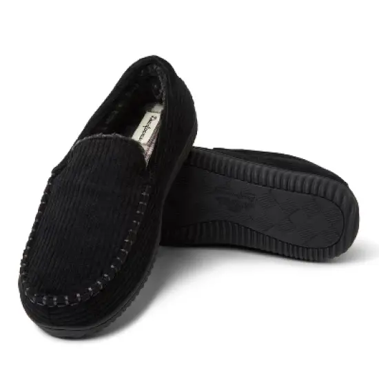 Dearfoams Mens Niles Corduroy Moccasin Slipper image {1}