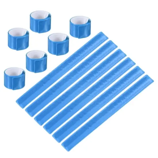 Unique Bargains High Visibility Reflective Slap Bands for Night Jogging Cycling Hiking 12 Pcs image {8}