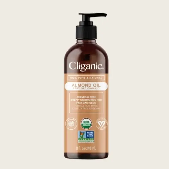 Cliganic Organic Almond Oil, 8oz image {3}