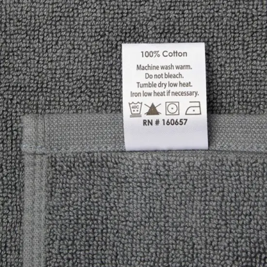 Juvale 2 Pack Letter H Monogrammed Hand Towels, Gray Cotton Hand Towels with Silver Embroidered Initial H for Wedding Gift, Baby Shower, 16 x 30 in image {2}