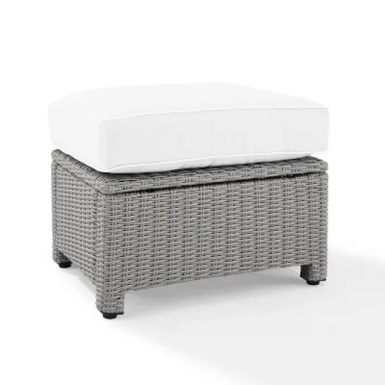 Bradenton Outdoor Wicker Ottoman - Crosley
 image {14}