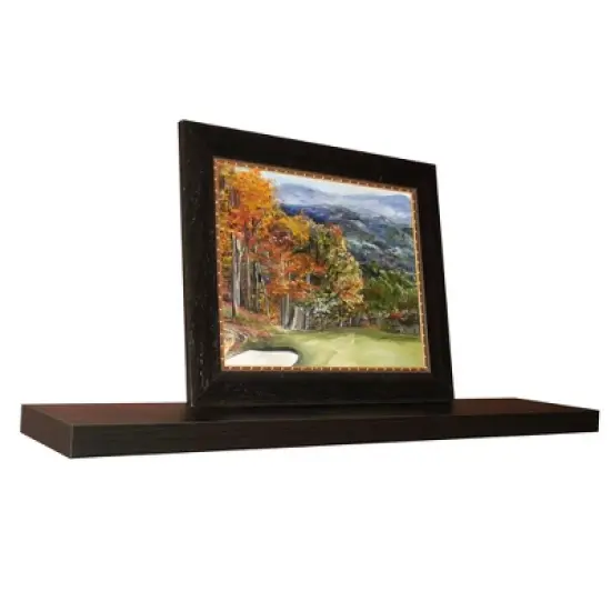 60" Floating Shelf Wall Mounted Hidden Brackets Espresso - Inplace image {1}