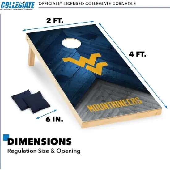 NCAA West Virginia Mountaineers 2'x4' Wood Cornhole Set image {5}