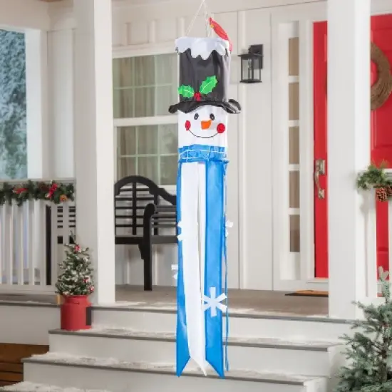 Evergreen Sculpted Snowman Windsock image {2}