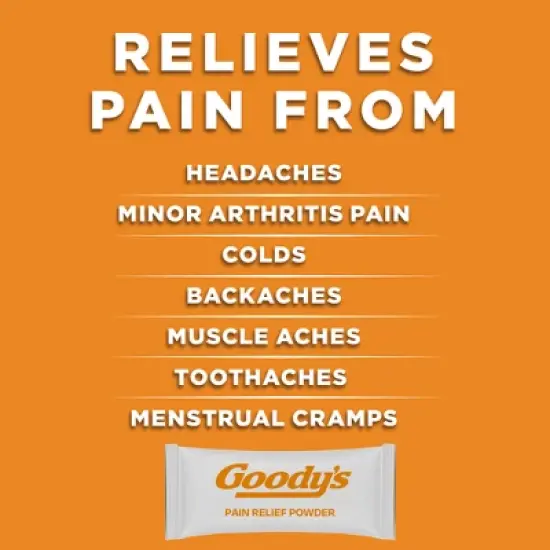 Goody's Extra Strength Headache and Pain Relief Powder - Acetaminophen - Cool Orange  - 24ct image {3}