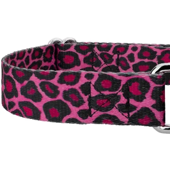 Country Brook Petz - Pink Leopard Martingale Dog Collar image {3}