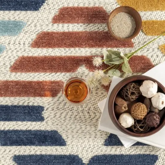 nuLOOM Brinn Geometric Striped Indoor/Outdoor Patio Area Rug image {5}