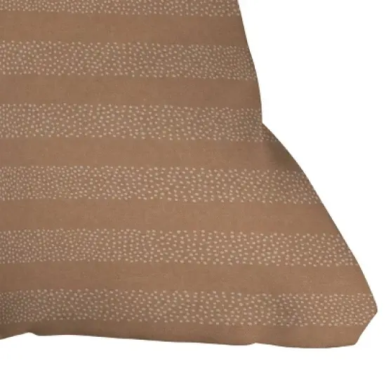 Little Arrow Design Co. Stippled Stripes Outdoor Throw Pillow Golden Brown - Deny Designs image {2}