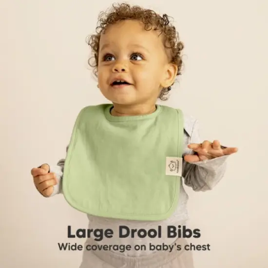 KeaBabies 8-Pack Organic Baby Bibs for Boy, Girl, Drool Bibs, Baby Bib for Girls, Boys,  Newborn Teething Bibs image {2}