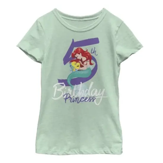 Girl's The Little Mermaid 5th Birthday T-Shirt image {2}