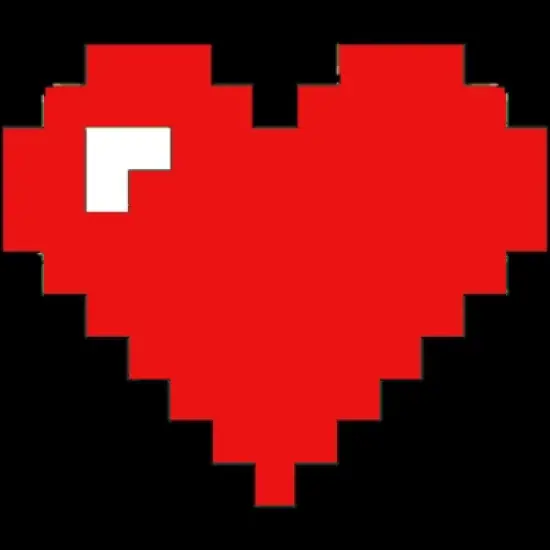 Junior's Design By Humans Pixelated Pocket Heart By T-Shirt image {1}