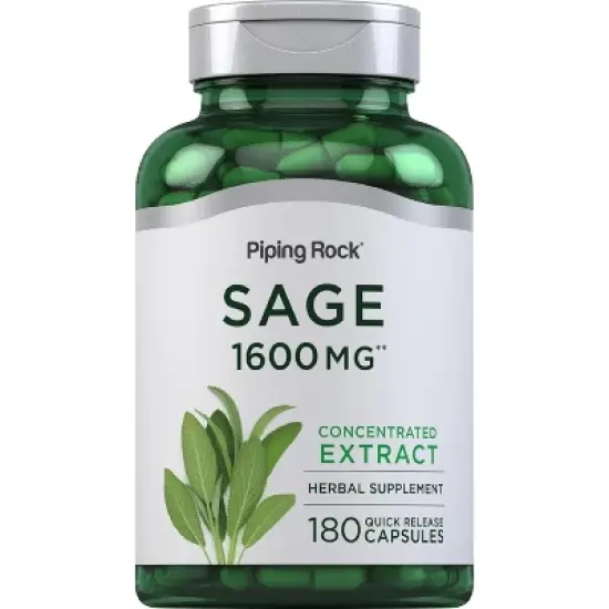 Piping Rock Sage Supplement 1600mg | 180 Capsules image {7}