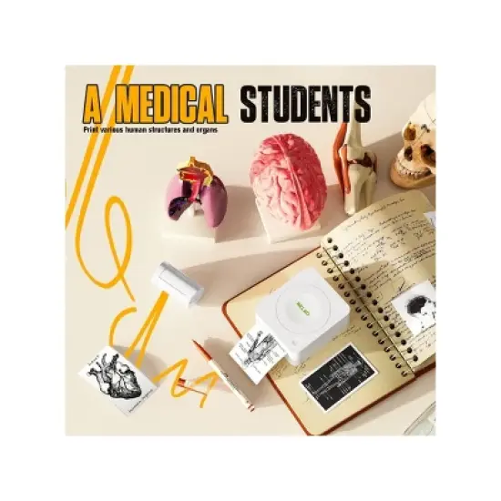 Nelko PM230 Portable Bluetooth Sticker Printer White with 2pk 54mmx3.5m White Rolls image {4}