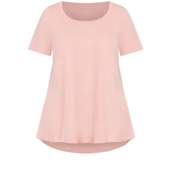 Women's Plus Size Swing Trim T-Shirt  - Rose | AVENUE image {2}