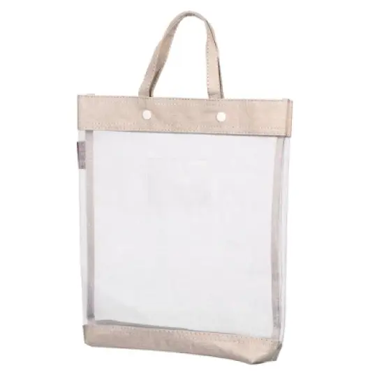 Unique Bargains Nylon Mesh Transparent Document Bag with Handle 13.4" x 11.6" image {5}