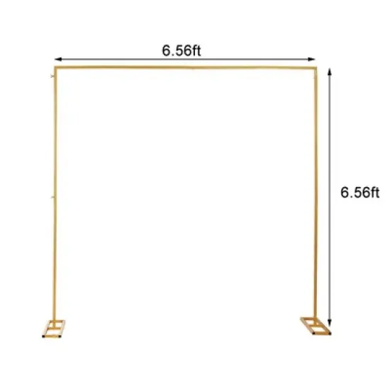 GARPROVM Stylish 6.6FT Square Wedding Arch Stand Arbor for Outdoor Events image {2}
