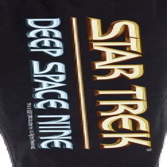 Star Trek Men's Deep Space Nine Logo Adult Sleepwear Lounge Pajama Pants Black image {2}