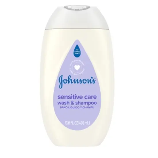Johnson's Sensitive Care Baby 2-in-1 Body Wash & Shampoo - Lightly Scented - 13.5 fl oz image {7}
