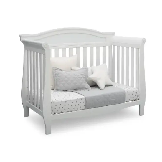 Delta Children Lancaster 4-in-1 Convertible Crib - Bianca White image {6}