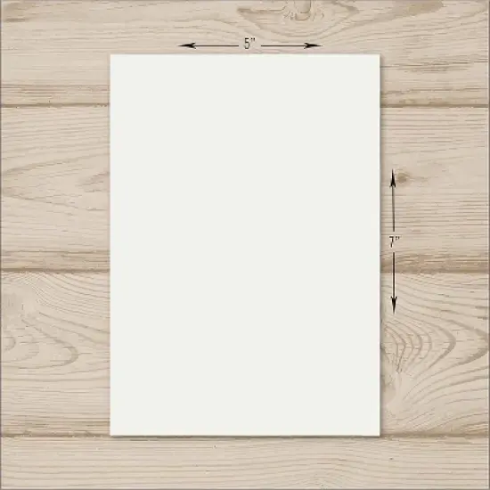 Hamilco Card Stock Blank Note Cards with Envelopes Flat 5" x 7" Cream Cardstock Paper 100lb Cover - 100 Pack image {2}