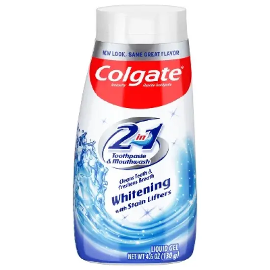 Colgate 2-in-1 Whitening Gel Toothpaste and Mouthwash - 4.6oz image {9}