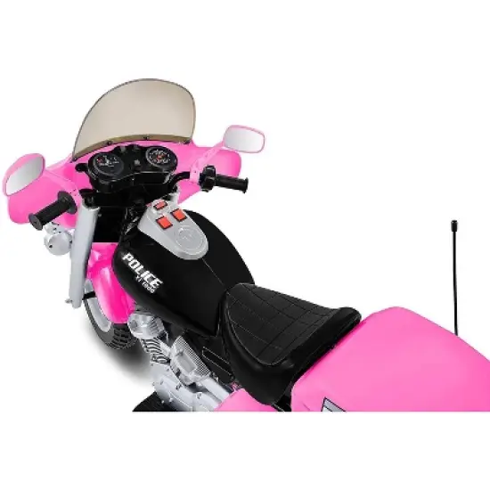 Kid Motorz 12V Police Motorcycle Powered Ride-On - Pink image {2}