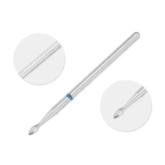 Unique Bargains Emery Nail Drill Bits Set for Acrylic Nails 3/32 Inch Nail Art Tools 44.1mm Length Blue 10 Pcs image {2}