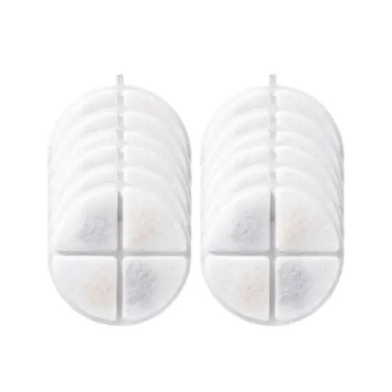 Geeni PetConnect Fountain Replacement Filters 12-Pack: Charcoal Material for Cats & Dogs image {1}