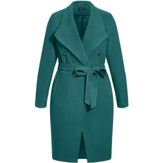 Women's Plus Size Sassy Military Coat - alpine | CITY CHIC image {2}