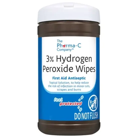 The Pharma-C Company 3% Hydrogen Peroxide First Aid Wipes 63-13271, 40 Ct image {1}